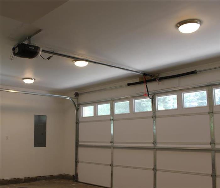 cleaned, painted and rebuilt garage, no evidence of fire damage
